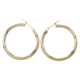 K18YG イエローゴールド フープ ピアス レディース 【中古】